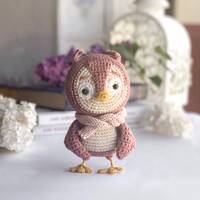 Decorative Owl Toy gift, Cute Owl Friend, Bookshelf Decor, Handmade Toy Collectible