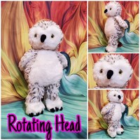 Build A Bear Hedwig Spotted Snow Owl' 15" Harry Potter Plush Rotating Head