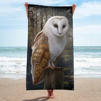 Barn Owl Beach Towel