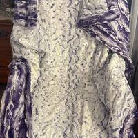 Snowy Owl Luxe Minky Purple  Paired with Minky Luxe Jupiter Purple