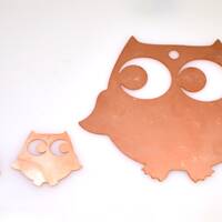 Copper Blanks - 536# Owl copper blank -  24 Gauge, raw Solid