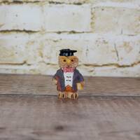 Vintage Graduate Owl Figurine