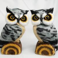 Handmade Lifelike Owls  | Furry Owl Figure made with Soft Synthetic Fur | Realistic look Owls