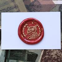 Owl wax seal stamp kit, Owl seal stamp Gift kit, Animal wax seal stamp wedding, Wax seal stamp Gift