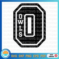 Owls svg, cheer mom svg, team spirit, letter O, sublimation, svg png dxf, cricut cut file, digital d