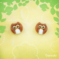 Kawaii Owls - Hand-sculpted Earrings