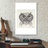 Great Horned Owl Portrait (Charcoal) - by artist Noah Pardee Bettelheim [Fine Art Reproduction]