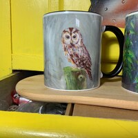 British Owl Mug: Bird Lover Gift, Farmhouse Decor fast