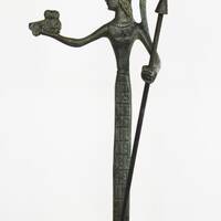Athena Minerva with owl and spear - Greek Roman Goddess of wisdom and strategy - pure Bronze Sculptu