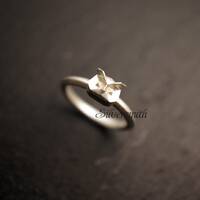925 Sterling silver Geometric Owl Ring