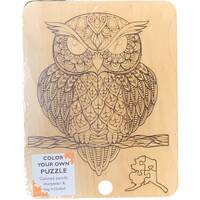 Owl Color Your Own Puzzle Kit