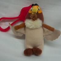 Vintage Walt Disney Winnie the Pooh OWL 3" Plush CLIP Mini Stuffed Animal Toy 1990's Mcdona