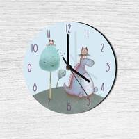 Dinosaur wall clock, owl, toddler clock, children's dino gift, silent/sweep movement, nursery th