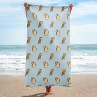Owl Beach Towel, Bath Towel, Cute Woodland Animal Towel, Owl Lover Gift