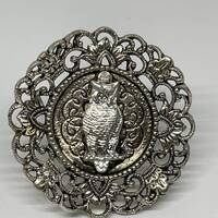 Vintage Silvertone owl ring