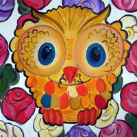 Owl in the Mist 16x20 Original Painting