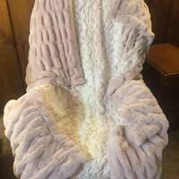 Snowy Owl Luxe Minky Paired with Shar Pei Minky