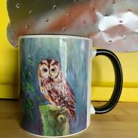 Tawny owl mug Father’s Day top gift for him UK bird lovers watchers twitchers dad birthday gra