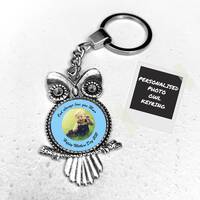 Owl Keychain - Owl Gifts for Woman - Easter Gifts - Photo Keyring - Owl Keyring - Personalised Owl K