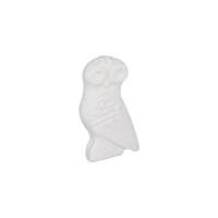 Athenian Greek Marble Small Owl Sculpture – Symbol of Wisdom, Goddess Athena Holy Bird, Handma