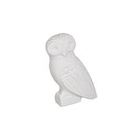 Large Athenian Greek Marble Small Owl Sculpture &ndash; Symbol of Wisdom, Goddess Athena Holy Bird, 