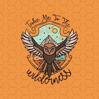 Vintage Owl Wilderness PNG: Retro Shirt Design (Digital Download)