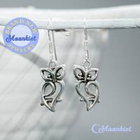 Barn Owl Dangle Earrings, Sterling Silver Owl Earrings, Owl Lover Gift, Barn Owl Jewelry | Moonkist 