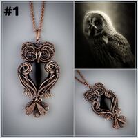 Unique owl necklace copper jewelry spiritual jewelry Unusual gifts for women birthday gifts for mom 