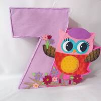 Big Owl pinata number 7, owl birthday party, owl birthday decorations
