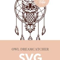 Owl Dream Catcher SVG