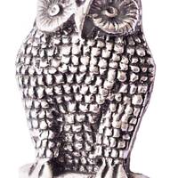 Owl Pewter Pin Badge - Hand Made in The United Kingdom