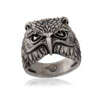 Silver Owl Rings, Handmade Owl Rings, Unisex Statement Rings, Oxidized Animal Signet Rings, Gift For