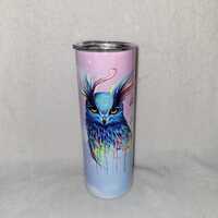 Funny Owl 20 ounce wine tumbler, 20 ounce skinny tumbler, Watercolor Owls, Funny Owl Mug, Sarcastic 