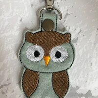 Felt Owl Keyring key fob, bag charm