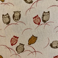 Owls Sevenberry Japanese cotton fabric 88227-5-1 cream