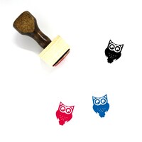 Owl Wooden Rubber Stamp No. 128