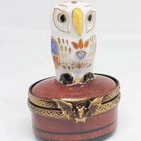 Rochard Indian Eagle Owl  Limoges Box