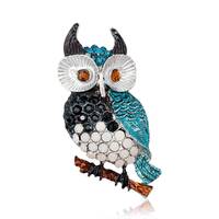 Fashion Brooch,Rhinestone Owl Brooch Pin, Enamel Owl Brooch, Gift Ideas, Gift for Her.Owl Jewellery,