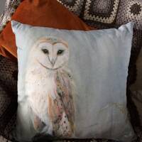 owls cushion covers on velvet tawny or barn christmas dads bird lover gift country decor striking bi