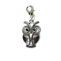 Owl Clip on Charm with Lobster Clasp