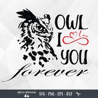 Owl I Love You Forever SVG: Autumn Kids Design (Digital Download)