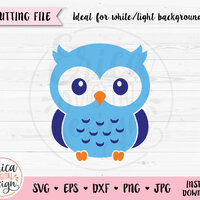 Owl Boy SVG Cute Baby owl layered cut file Sweet Little owl Baby Shower Shirt Bodysuit Kawaii Animal
