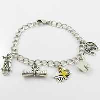 Graduation Charm Bracelet Wise Owl Good Luck Horseshoe Grad Cap Diploma 2025
