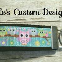 Owl Medium 4 inch key chain key fob