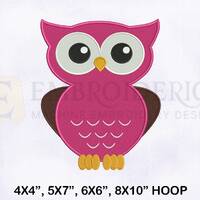 Cute Buhos Giggle Owl Machine Embroidery Design, Owl Embroidery Designs, Buhos Giggle Embroidery Des