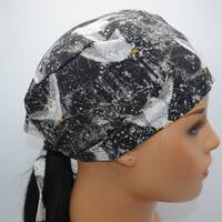 Beautiful Snowy Owls Surgical Scrub Cap,  Nurse Doctor Scrub Hat, Skull Cap, Head Cover, 100% Cotton