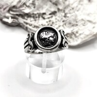 Handmade Ancient Greek Athena Owl Silver 925 Coin Ring For Women