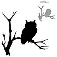 Craft Metal Cutting Dies cut die mold Owl tree branch decoration Scrapbook paper craft knife mould b