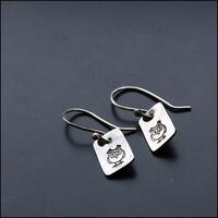 Owl earrings - sterling silver