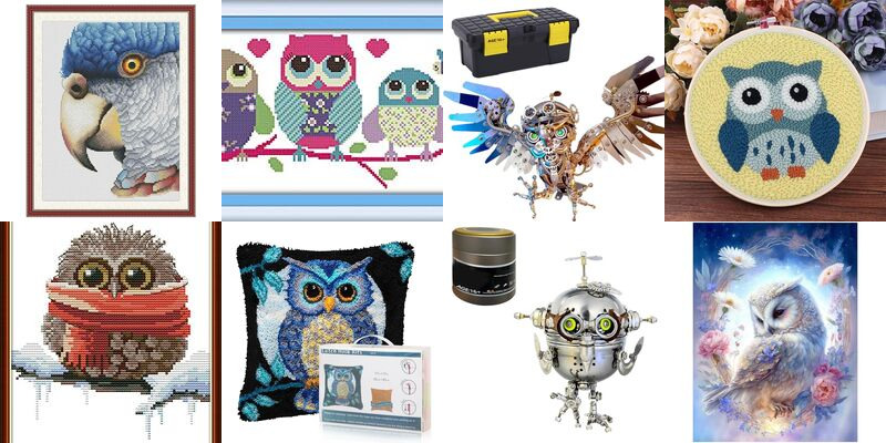 Povitrulya Counted Cross Stitch Kit - DIY Kits for Adults or Kids - Funny  Embroidery Bookmark - Easy to Use - Craft Collection - Owls
